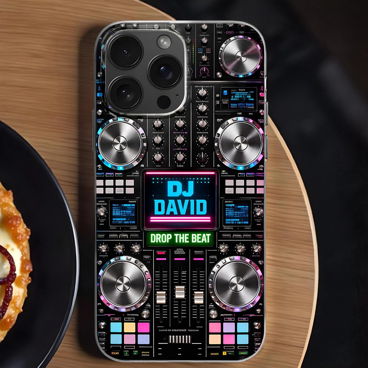 Personalized DJ Phone Case, Electronic Music Lover Gift for Teens and Men, DJ Controller Design Cover, Unique EDM Music Accessories Case 14 15 16 17 Promax