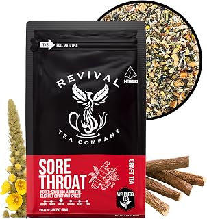 Sore Throat Tea - Wellness Tea Made with Elm Bark, Licorice Root and Marshmallow Root with Herbal and Medicinal Properties - Low Caffeine - Loose Leaf 4 Ounces