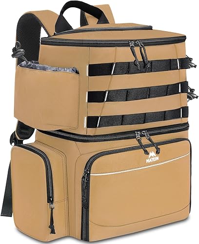 Miniatura 15 de MATEIN Mochila para Pesca, Bolsa de Equipo de Pesca Resistente al Agua con Soportes para Caña de Pescar y Enfriador, Regalos de Equipo para Hombres