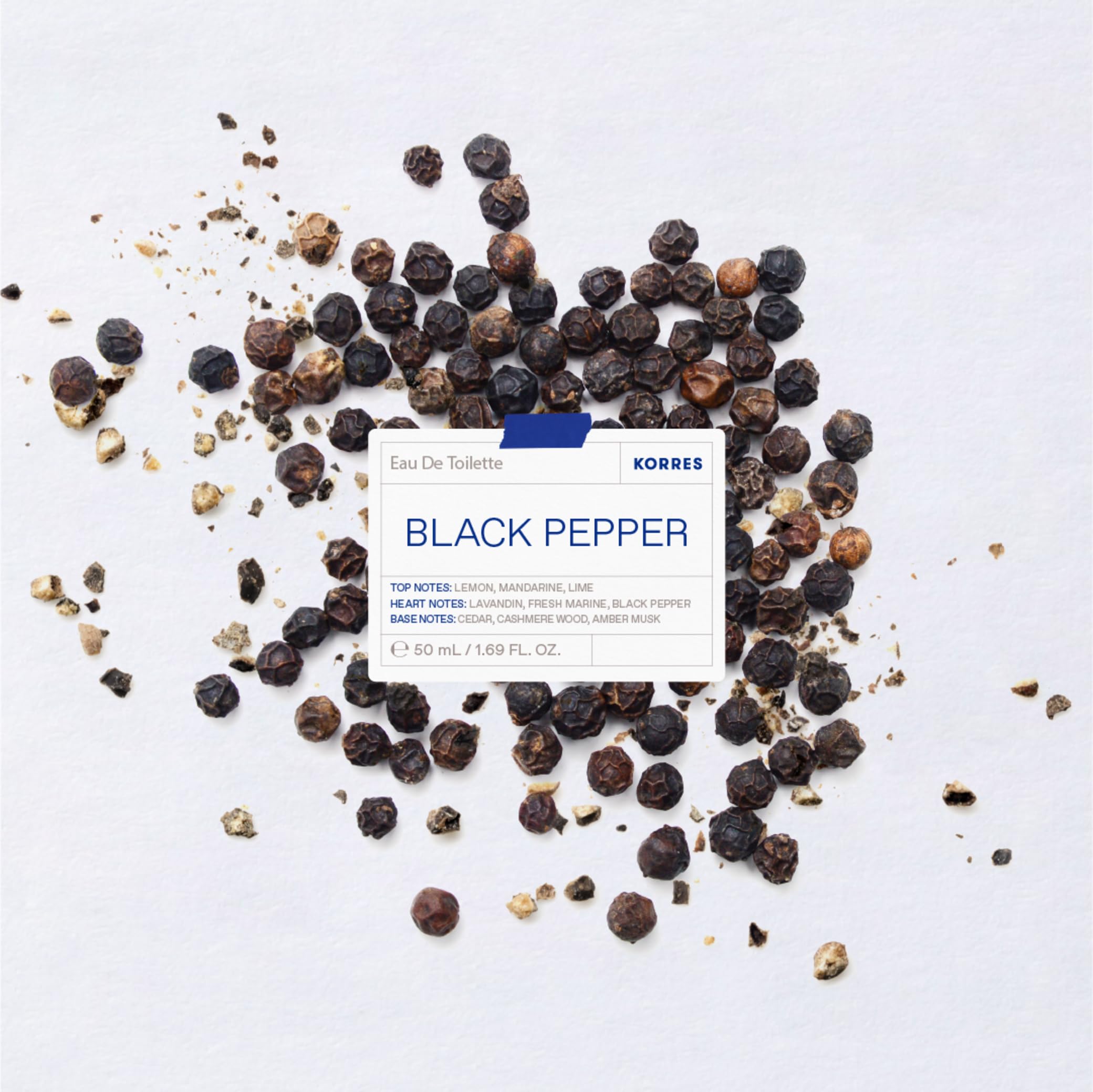 KORRES Black Pepper Eau de Toilette für Ihn, holzig-zitrischer Herrenduft mit schwarzem Pfeffer, Kaschmirholz & Ambra, veganer Männerduft, 100 ml