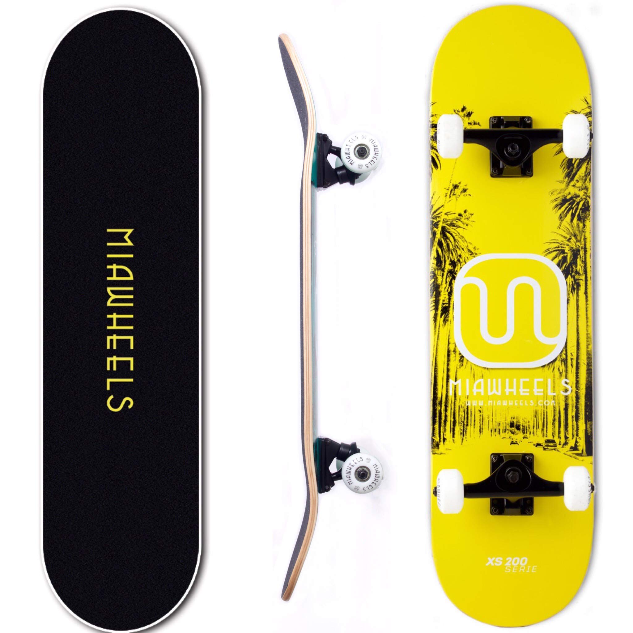 XS200 - ABEC-7 Chrome Steel Bearings -100% 7PLY Canadian Maple - 54x32 PU Wheels- 102 A 80% Rebound- OS780 Black Griptape