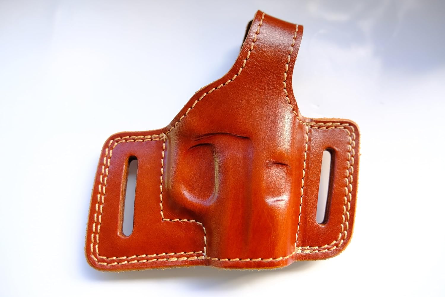 Leather Belt Thumb Break Holster for Beretta Cheetah 84F 85F 85FS 86,87 BB (R.H) Black Tan