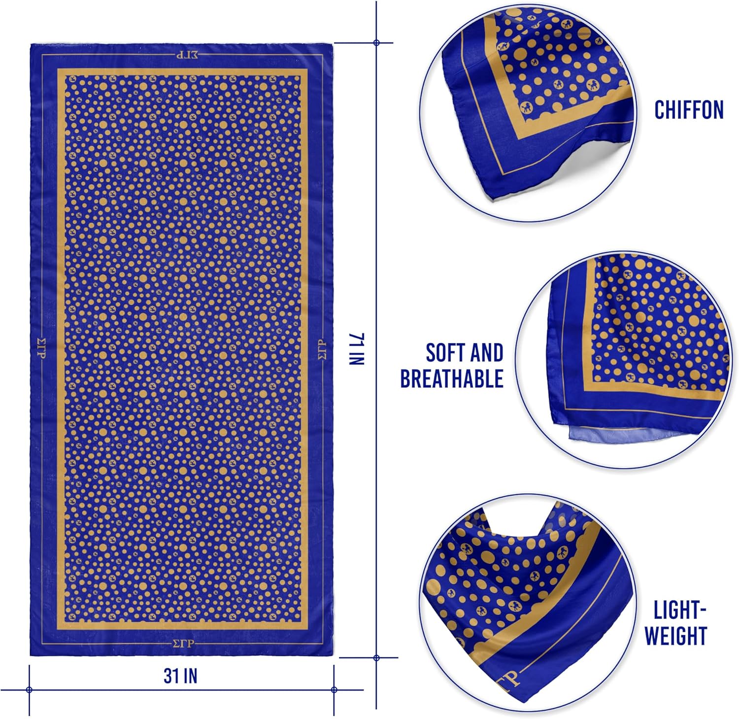Sigma Gamma Rho Sorority Paraphernalia - Scarf - SGRho - Official Vendor - Collection - Image 4