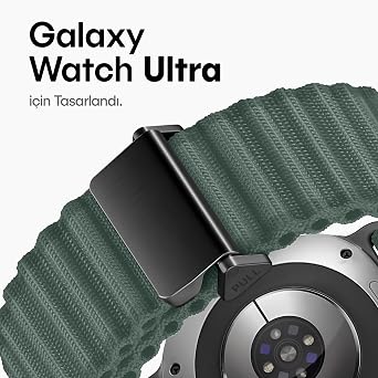 Perforated Model Trail Loop Soft and Lightweight Fabric Cord Compatible with Teknoft Samsung Galaxy Watch Ultra 47mm