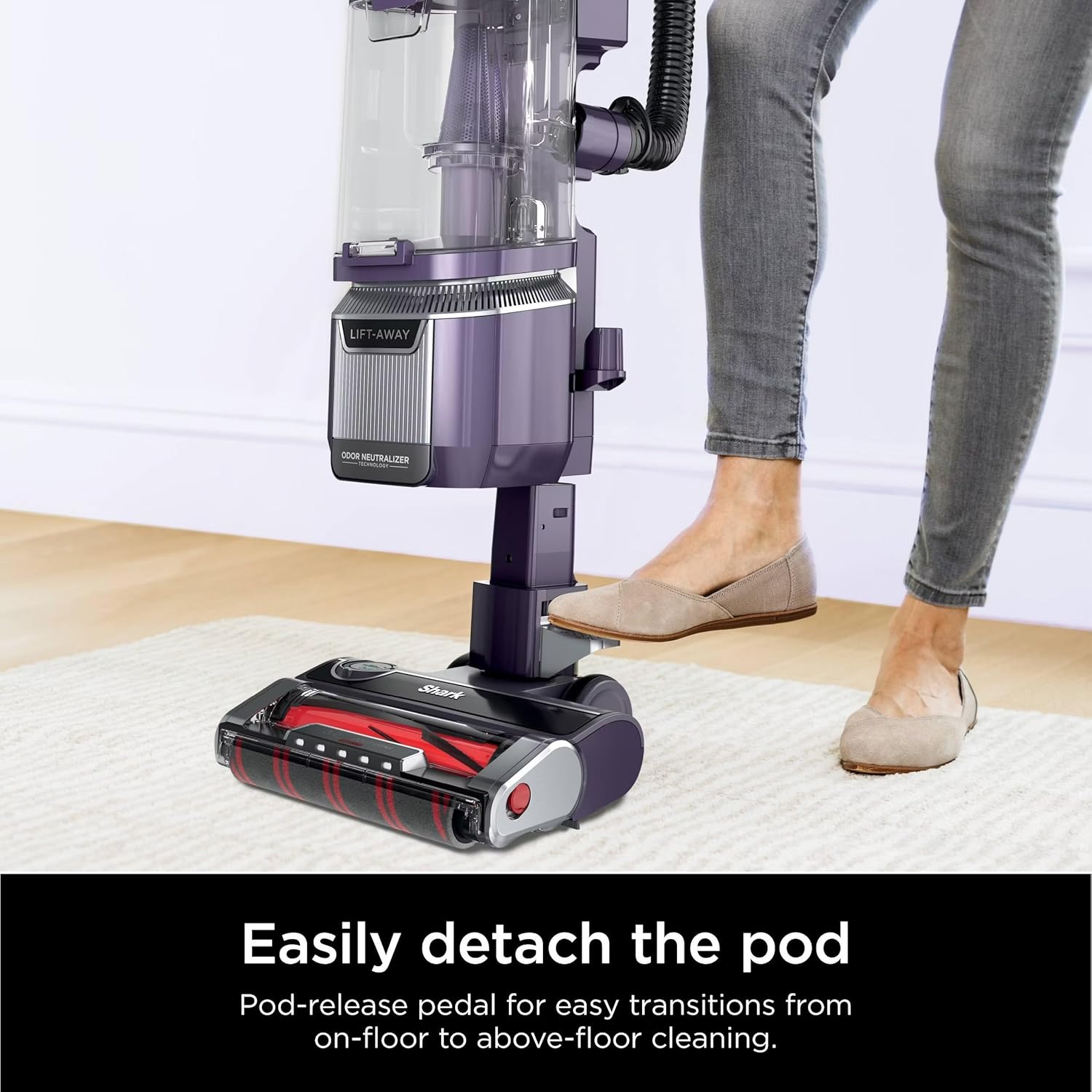 Shark LA701 Rotator Pet Lift-Away ADV Upright Vacuum with DuoClean PowerFins HairPro & Odor Neutralizer Technology, Purple (Renewed)