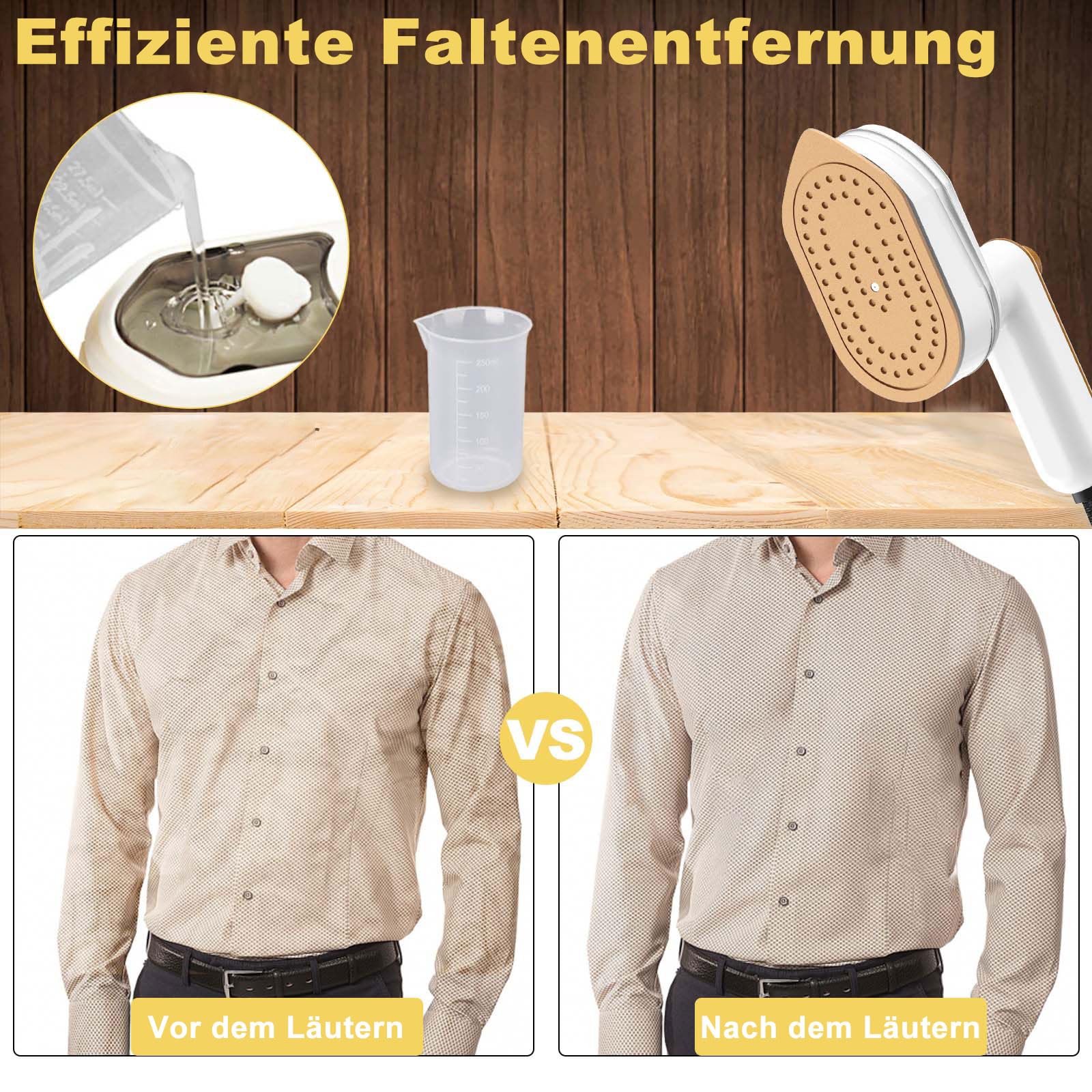 Mini Handbügeleisen, 2 in 1 180°Schwenkbar Faltbares Tragbarer Reisebügeleisen für Bekleidung, Steamer Dampfglätter für Familie, Reise, Hotel, RV, Dienstreise Machen, College, White
