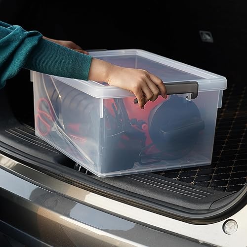 Miniatura 9 de Citylife - Contenedores de almacenamiento de plástico de 33 cuartos de galón con tapas, contenedores de almacenamiento apilables grandes para