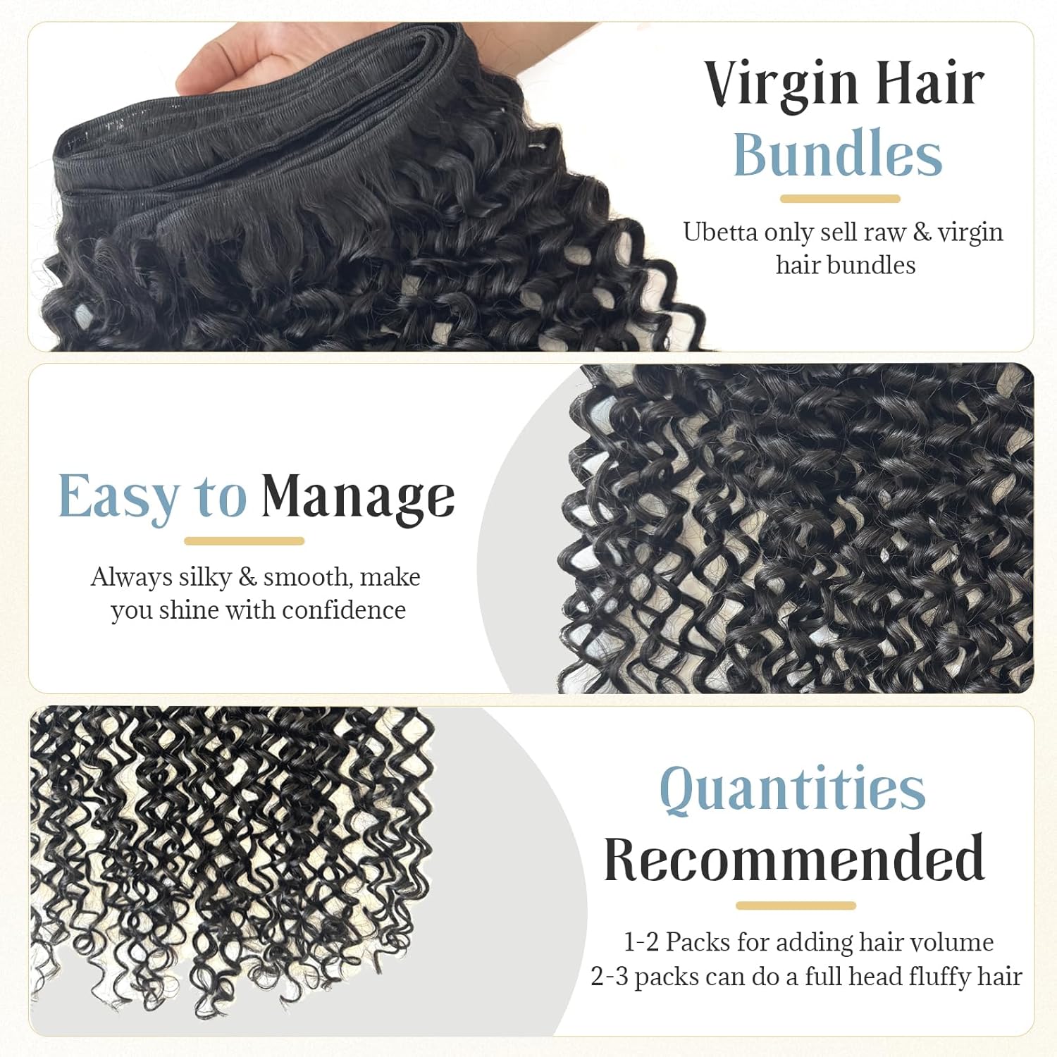 Water Wave Human Hair Bundles,Curly Weave Bundles Human Hair, Black Hair Extensions 12A 100% Unprocessed Virgin Real Human Hair Weft Extensions Curly Bundle for Black Women 18 Inch Real 105G/Bundle