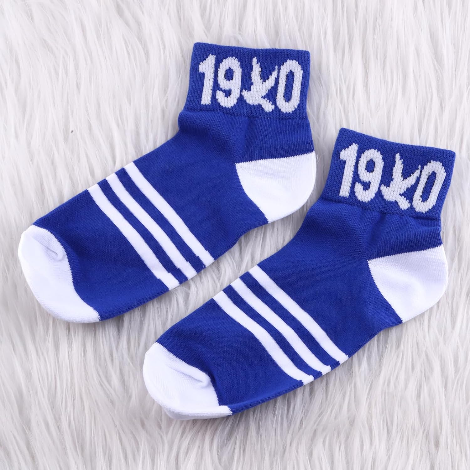 JXGZSO 2 Pairs Sorority Socks Ankle Socks Blue Merch Sorority Sister Gift - Image 5