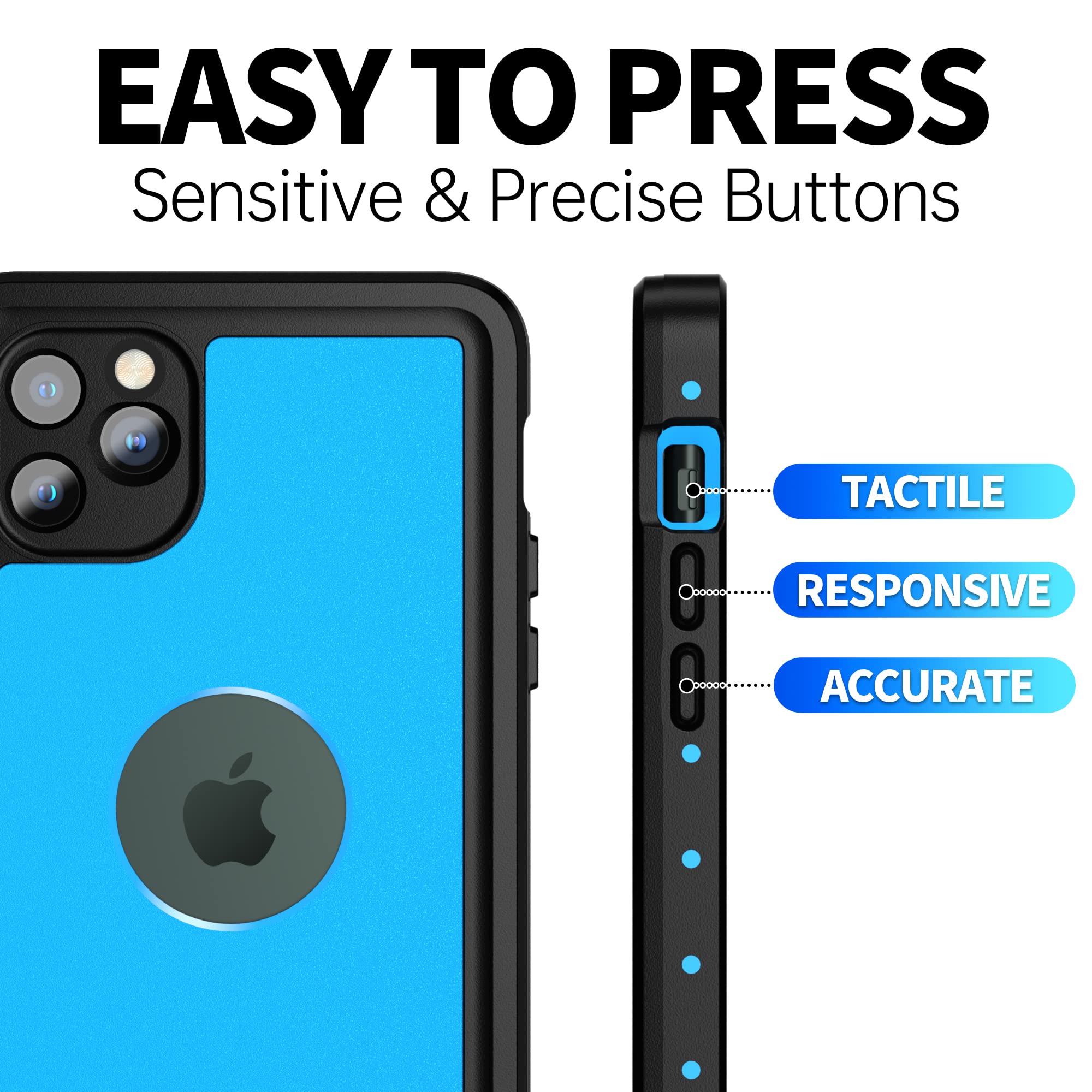 BEASTEK Funda impermeable para Apple iPhone 11 Pro, serie NRE, a prueba de golpes, bajo el agua, IP68, con protector de pantalla integrado, funda protectora resistente de cuerpo completo, para iPhone