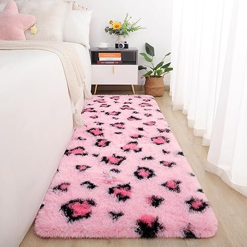 Miniatura 10 de Amearea Alfombra de área esponjosa, alfombra moderna con estampado de leopardo, decoración del hogar para dormitorio, suave y cómoda alfombra de