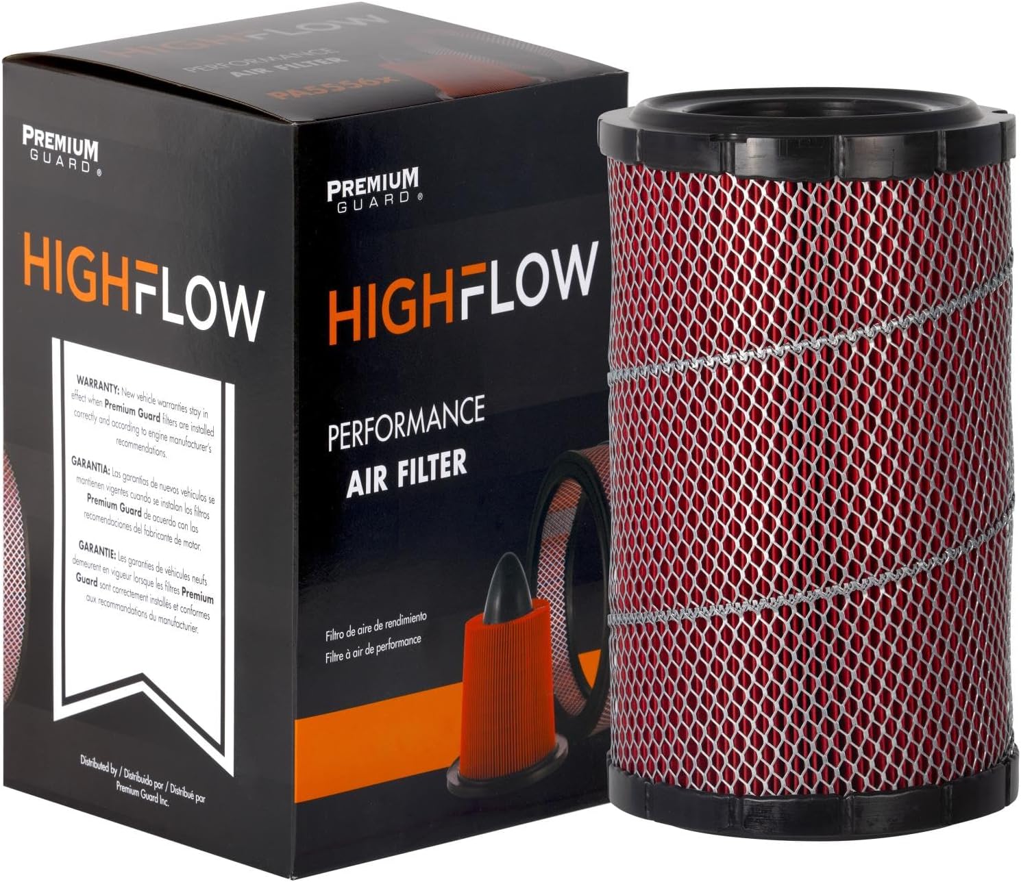 HIGHFLOW PA5090X, High Performance, Disposable Engine Air Filter | Fits 1996-99 Chevrolet K1500, K1500 Suburban, K2500, K2500 Suburban, K3500, 1996-00 Tahoe, 1996-00 C1500, C1500 Suburban, C2500