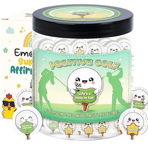 Positive Golf Jar with 60 Affirmation Cards – Inspirational Cards,