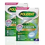 Polident 3 Minute Antibacterial Dental Appliance Cleanser Tablets, 90 Count (2 Pack)