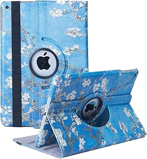 Case for iPad 10.2 9th/8th/7th Generation (2021/2020/2019) - 360 Degree Rotating Stand Protective Cover with Auto Sleep Wake for iPad 10.2 inch 2021 2020 2019 (Blossom)
