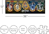 Vista 4 de AQUARIUS Rompecabezas de Harry Potter con crestas de la casa (rompecabezas de 1000 piezas) – Mercancía y coleccionables de Harry Potter con licencia