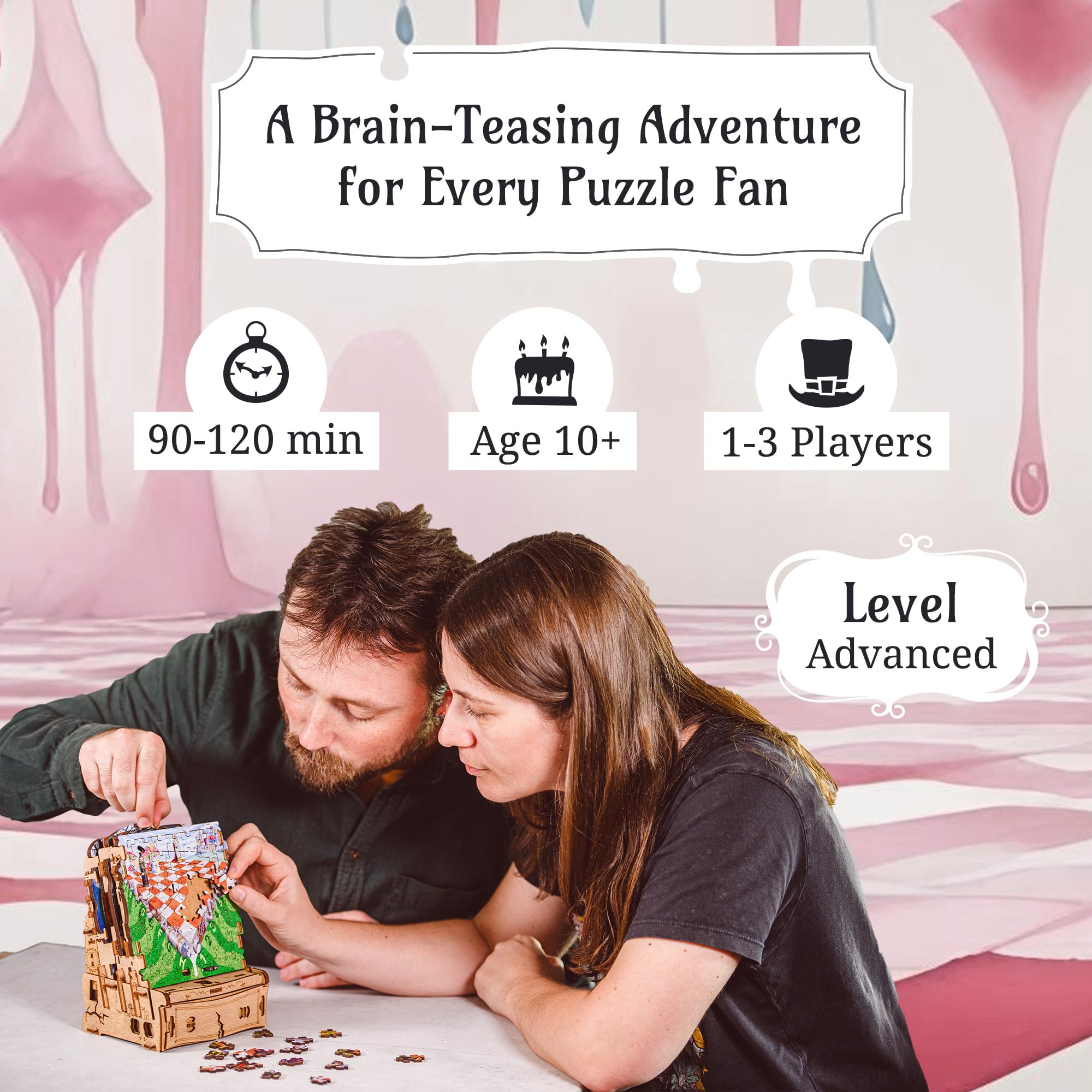 Amazon.co.jp: Cluepuzzle （アリスの不思議な箱） | 木製の3Dパズル