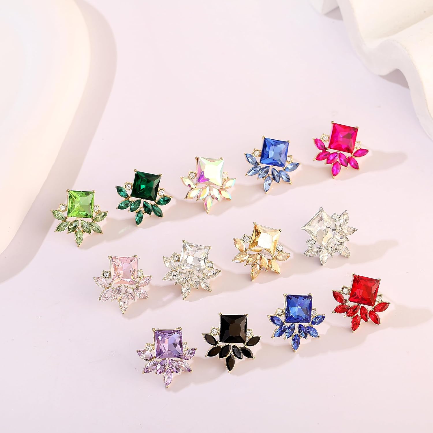 ATIMIGO Vintage Rhinestone Crystal Cluster Drop Earrings Art Deco Hypoallergenic Earrings for Women Wedding Bridal Prom Formal - Image 7