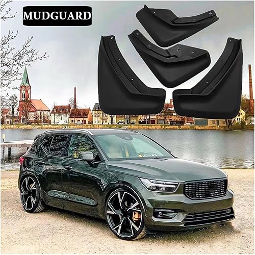 Miniatura 2 de 4 unidades de guardabarros delantero y trasero compatibles con Volvo XC40 2017-2022, guardabarros, guardabarros, guardabarros, protección contra