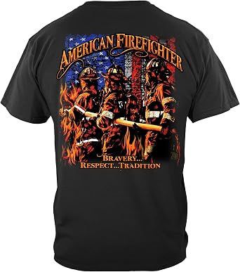 Erazor Bits Firefighter T Shirt Firefighter | Elite Breed American Firefighter Shirt THD004