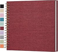 Vista 19 de Álbum de fotos autoadhesivo para scrapbook, páginas grandes, libro de recortes de lino, con capacidad para fotos de 2 x 3, 4 x 6, 5 x 7, 8 x 10