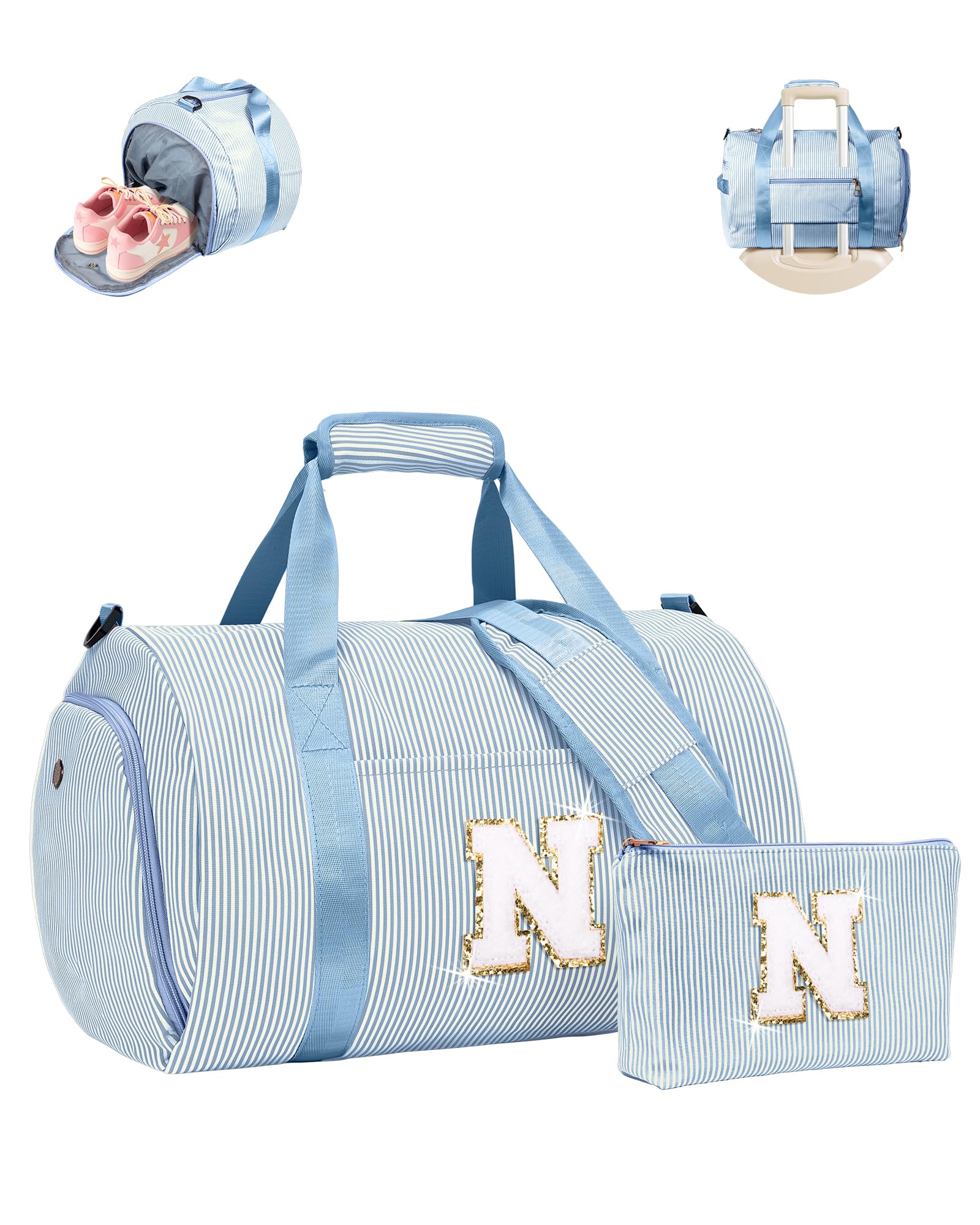 Vogewood Gift for Teenager, Girls Travel Duffle Bag, Overnight Duffel Bags, Blue, N — image 1