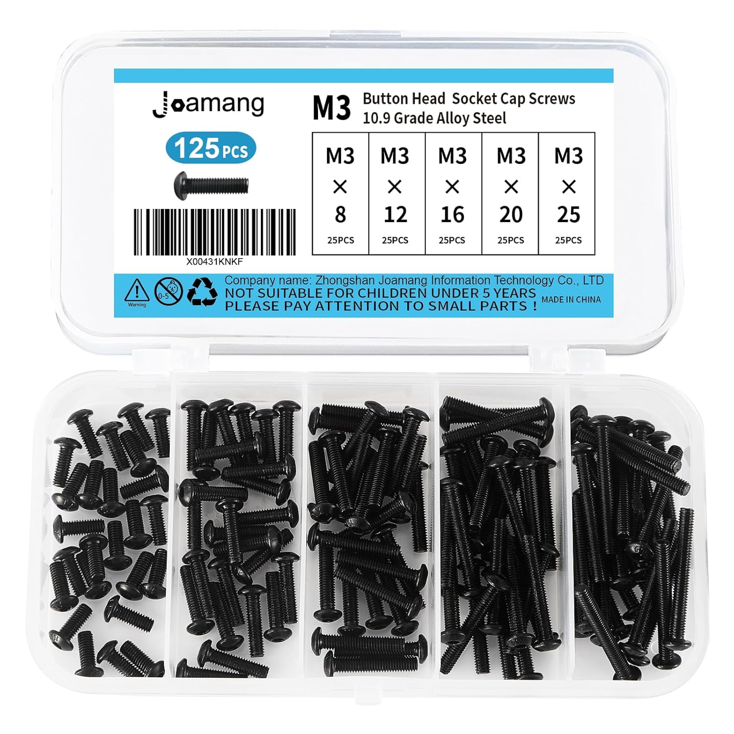 M6-1.0 X 25mm Socket Head Cap Screws - Stainless Steel 304 Allen Bolts, 25 Pieces