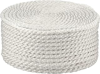 MUKCHAP 98 Feet 1/2 Inch Twisted Nylon Rope, White Nylon Dock Line, Twisted Nylon Anchor Rope for Crafts Towing Tie Pull Swing Climb Knot