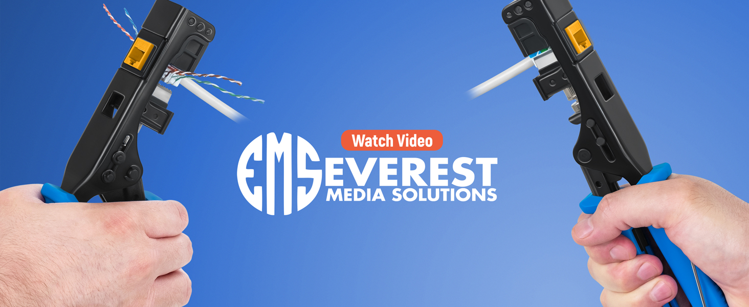 Everest Media EasyJACK – 90° Angled Speed Termination Tool For Everest Media RJ45 Cat6/5e & Cat6A Keystone Jacks