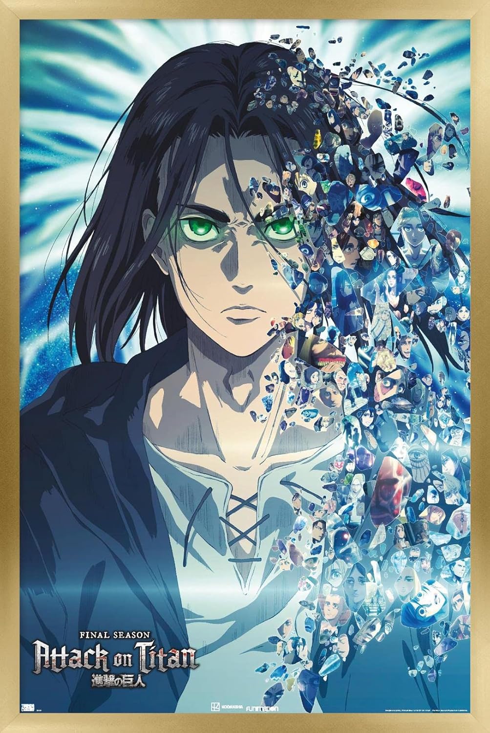 Trends International Attack on Titan: The Final Season - Fragments Wall Poster, 22.375" x 34", Premium Poster & Mount Bundle
