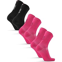DANISH ENDURANCE Light Running Socks, Quick-Dry Crew, 3-Pack