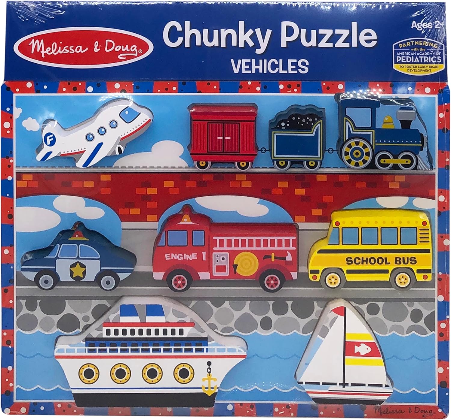MELISSA & DOUG Vehicles Chunky Puzzle, 1 EA