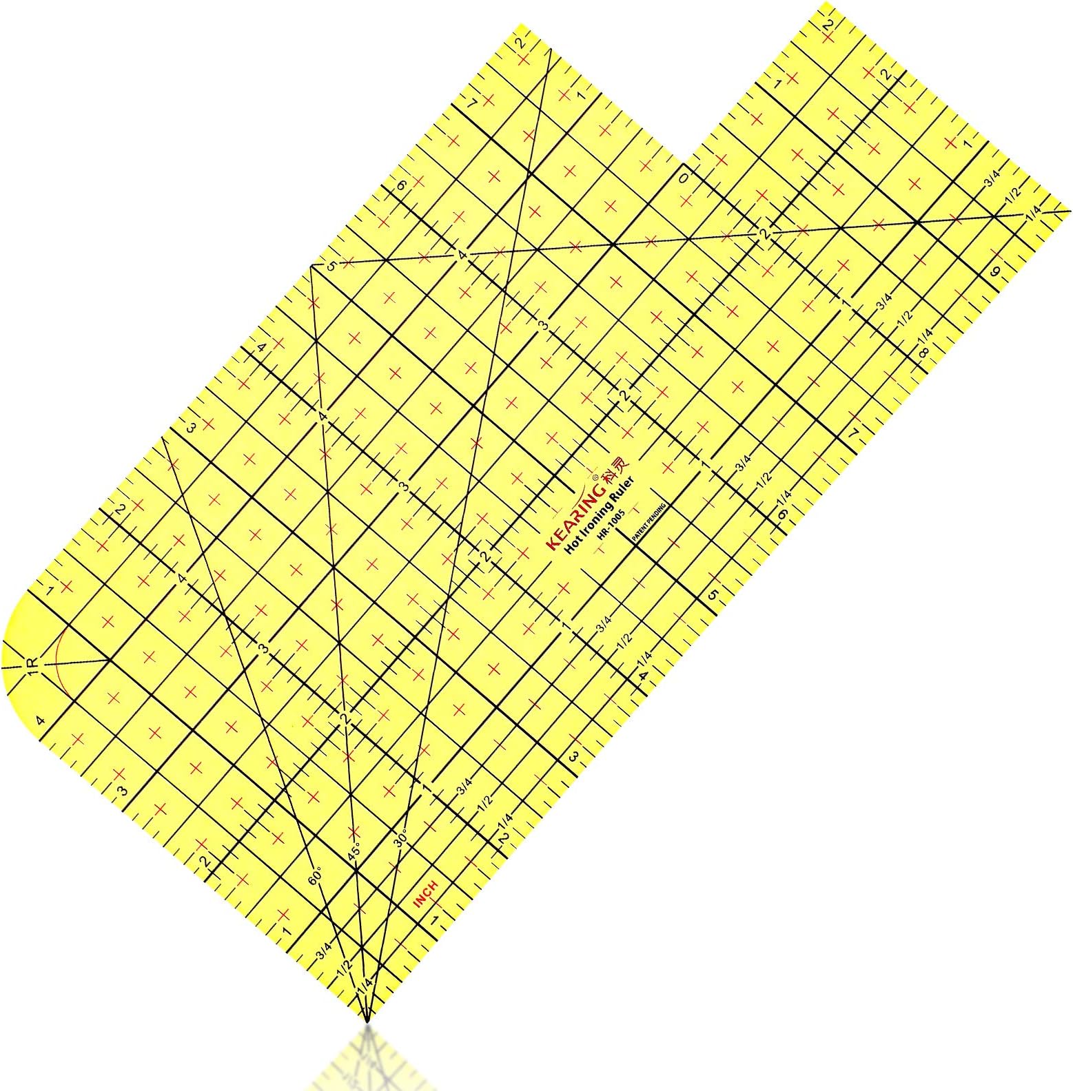 Hot Ironing Ruler, Heat Resistant Hemmer Ruler Sewing Tools Measuring Handmade Tool for Electric Iron Home Work(5 x 10 Inch)