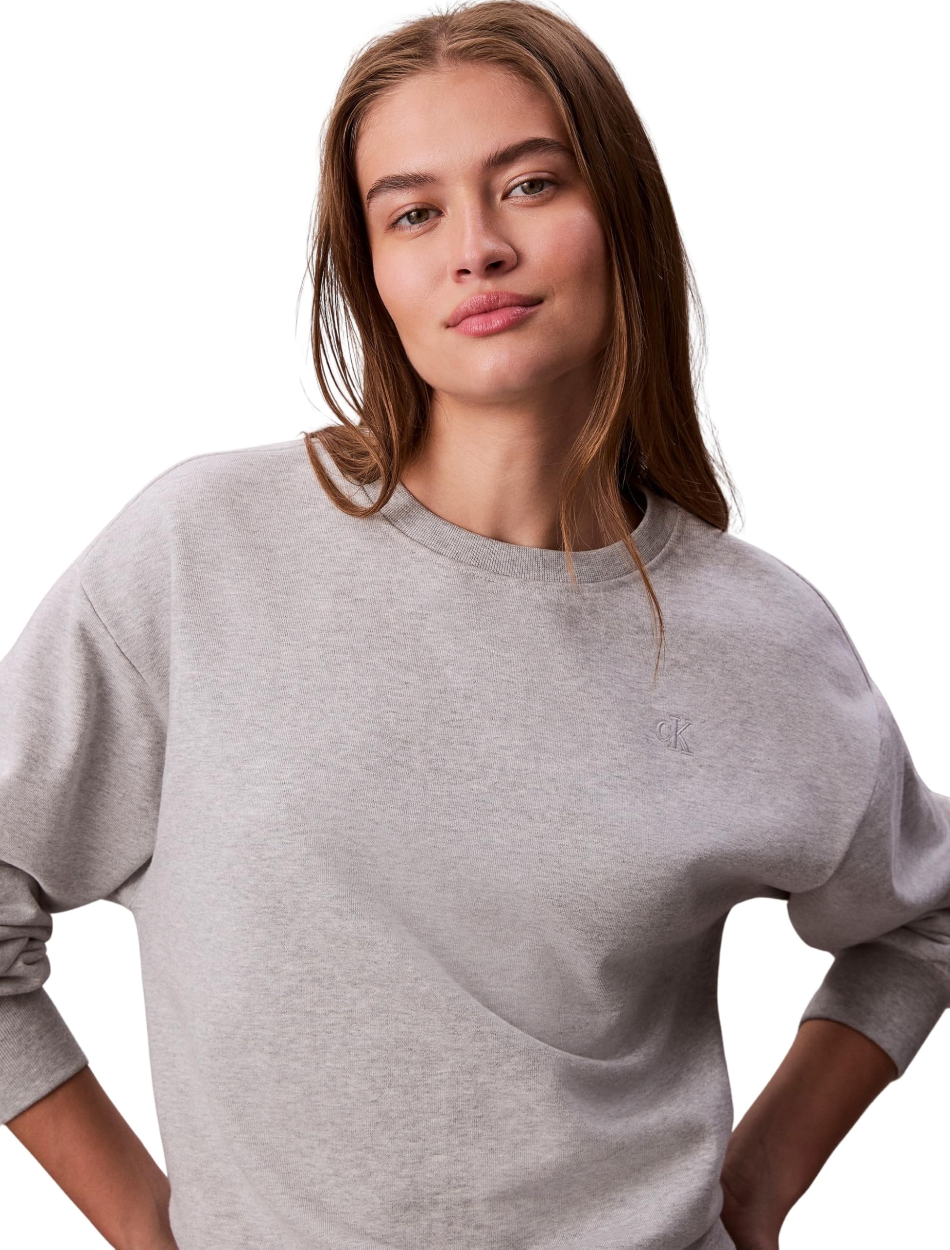 Calvin Klein Sudadera Mujer Archive Logo French Terry Crew Neck
