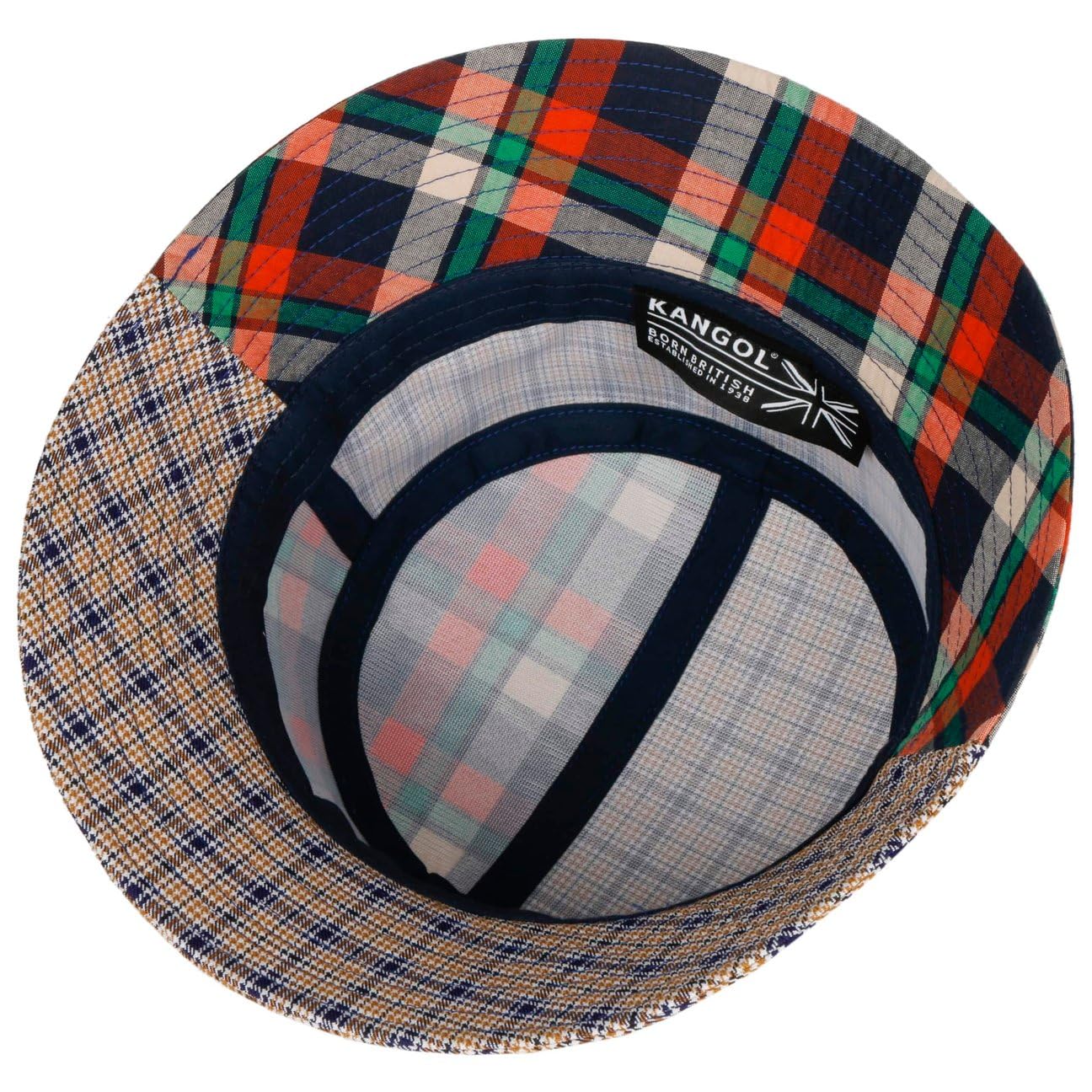 Kangol Cappello Plaid Mashup Bucket Donna/Uomo - da Pescatore in Cotone a Quadri Estate Primavera/Estate