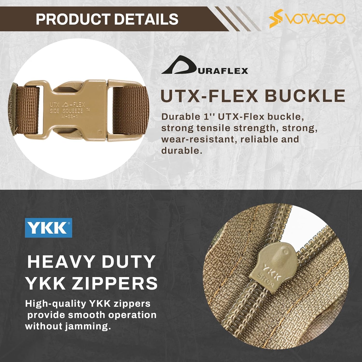 Tactical Hydration Pack for 2L Hydration Water Bladder, Expandable Backpack for Chest Rig and Tactical Vest - Image 6