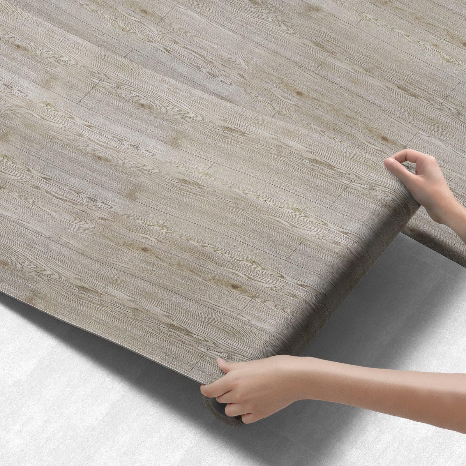 Rotolo adesivo 3D per piastrelle in vinile per pavimenti in legno, 40 x 200,7 cm, per casa, appartamento, stanza, autoadesivo, facile da pulire, rimovibile, impermeabile, spesso