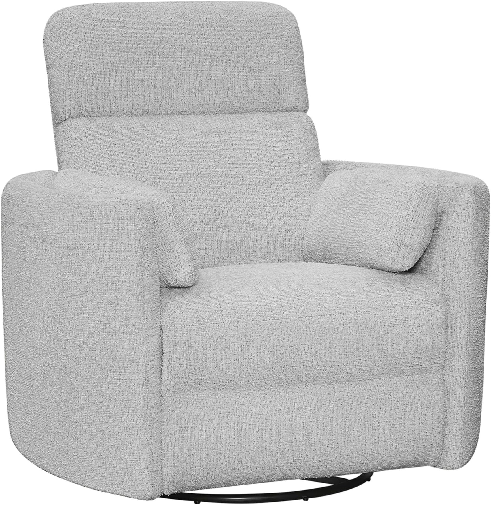 Radius Manual Recliner Swivel Accent Chair in Angora Linen