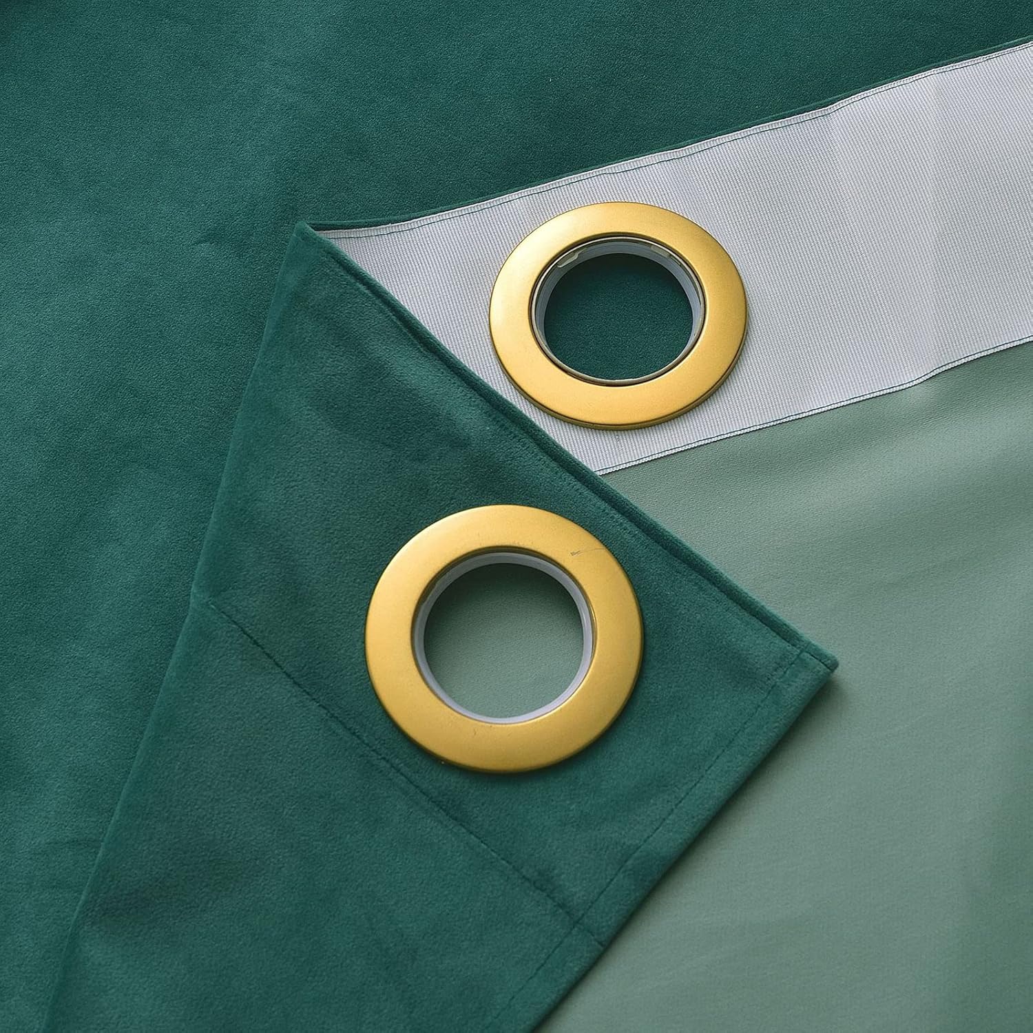 Stall Fabric Shower Curtain Velvet Waterproof Shower Curtain Dark Green Cloth Shower Liners Washable Water Repellent Button Holes Hotel Quality,150 * 180 l Hole (300 * 200 L Hole)