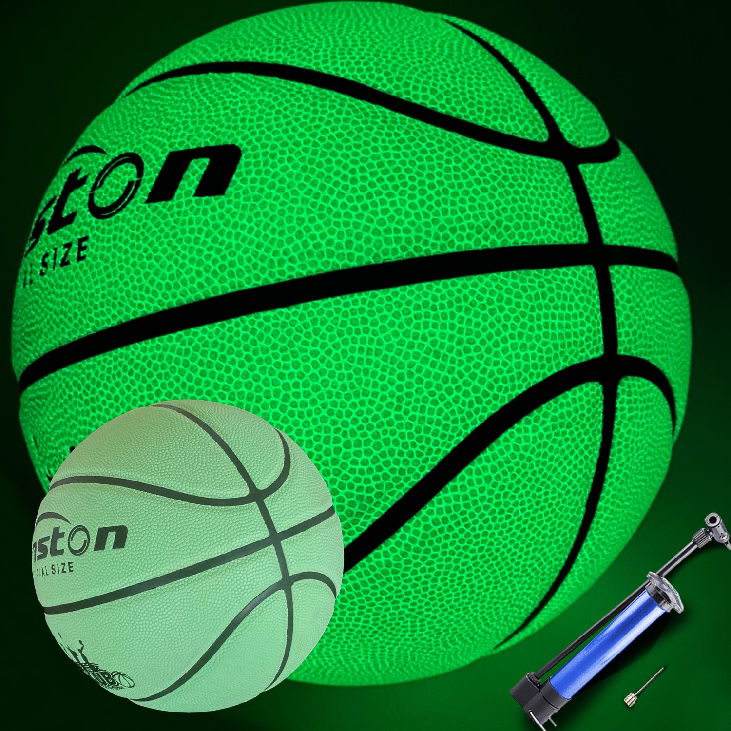 Senston Glow in The Dark Basketball, Glowing Leather Basketball, Light up Basketball Size 7 Gift for Kids, Men, Women Indoor-Outdoor Night Basketball Game (B09K3XJFWT) Amazon Price History, Amazon Price Tracker