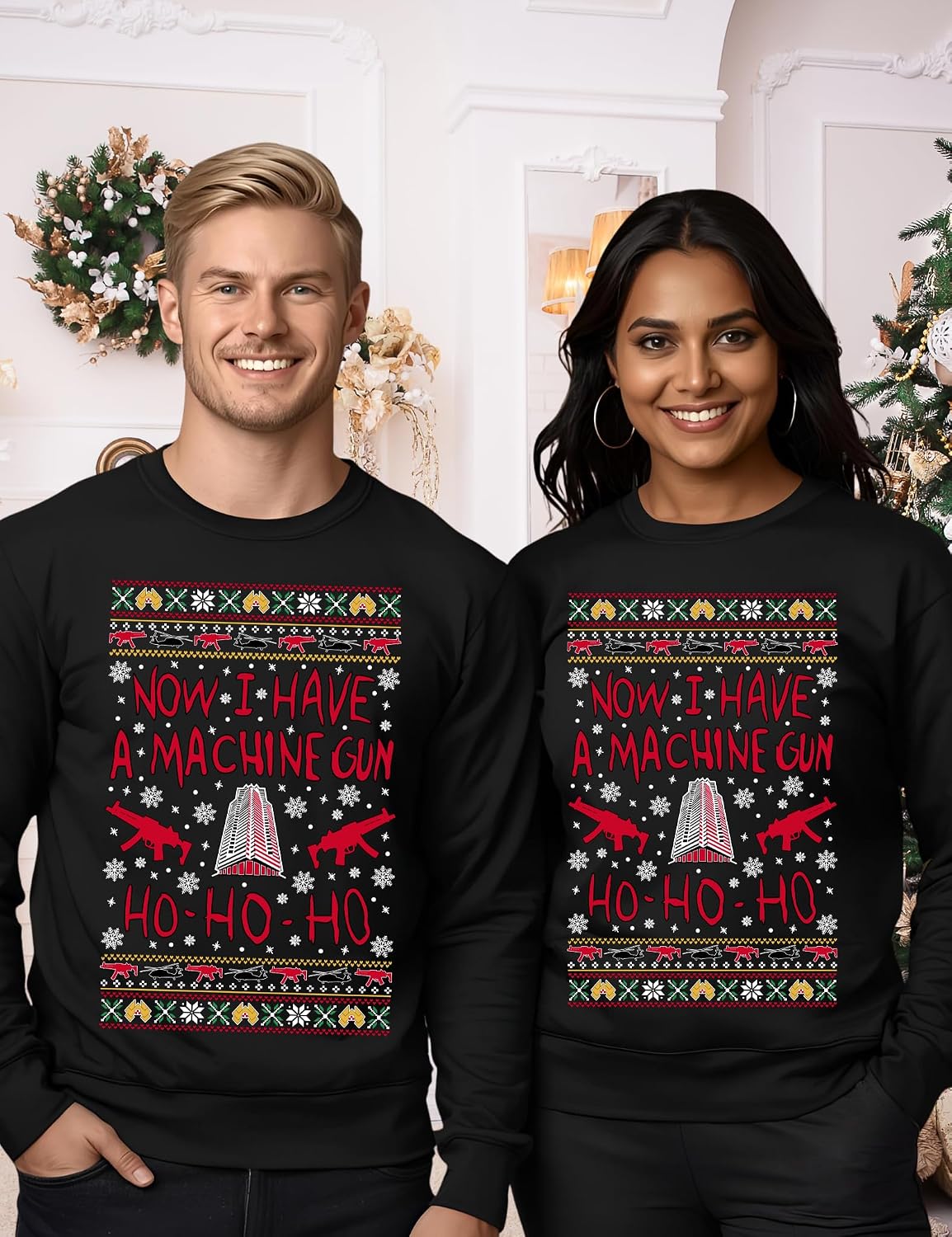 ALLNTRENDS Ugly Christmas Sweatshirt Adult Xmas Graphic Crewnecks 2025