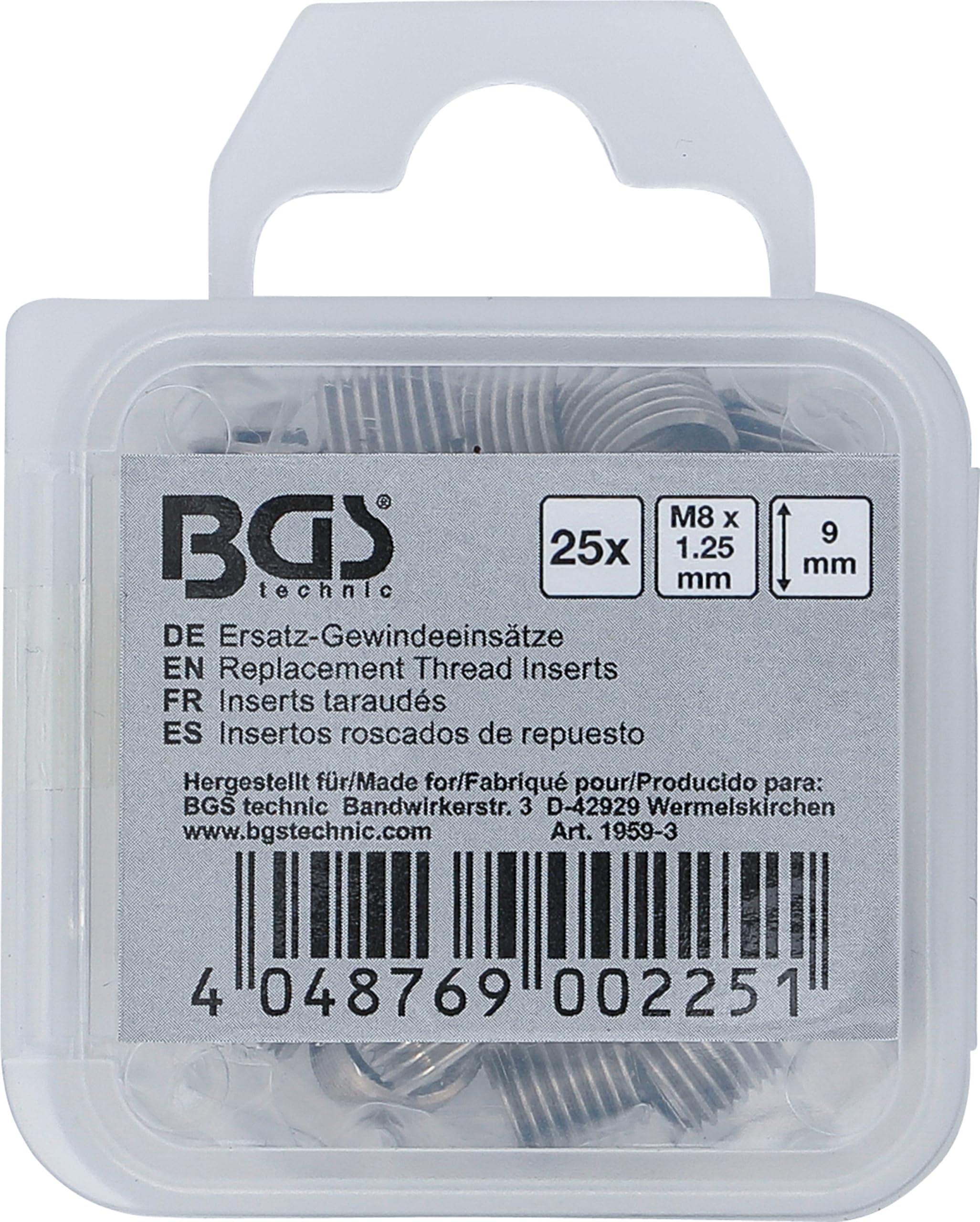 BGS 1959-3 | Inserti filettati di ricambio | M8 x 1,25 | 25 pz.