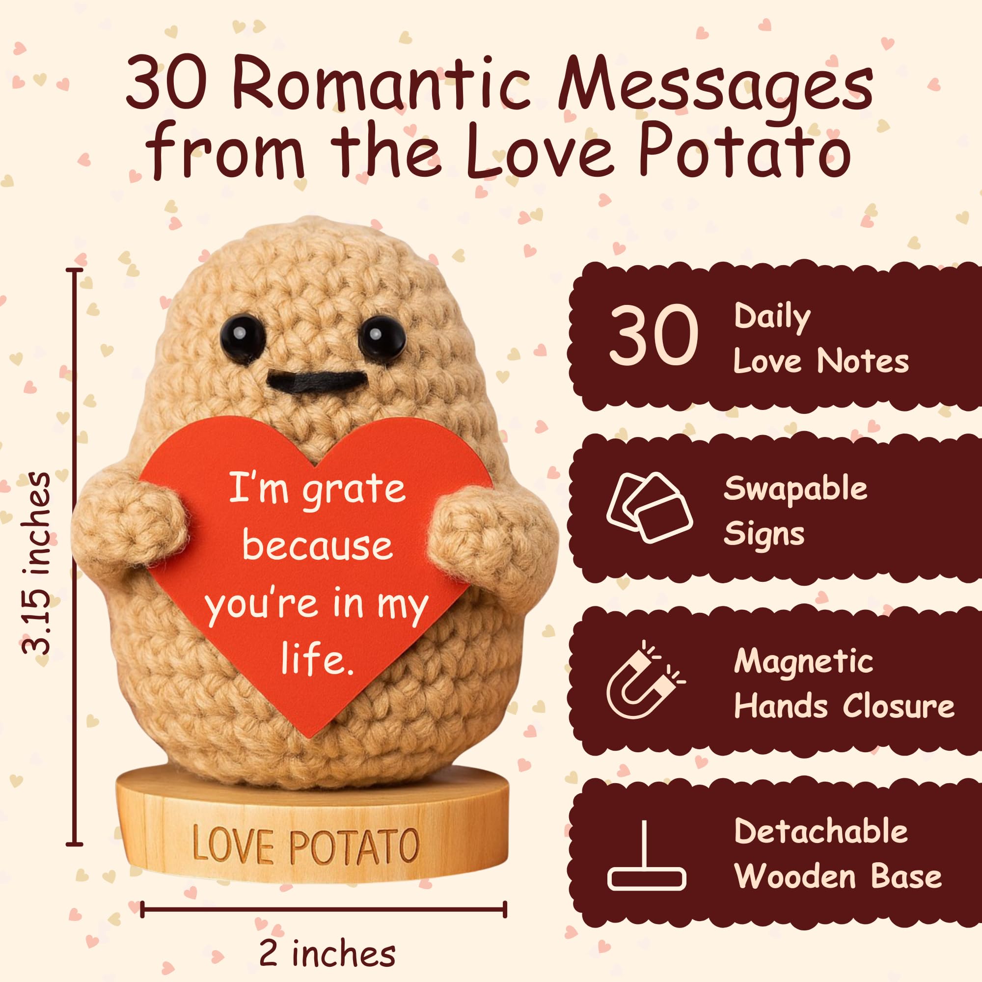Amazon.com: Handmade Crochet Potato with 30 Swappable
