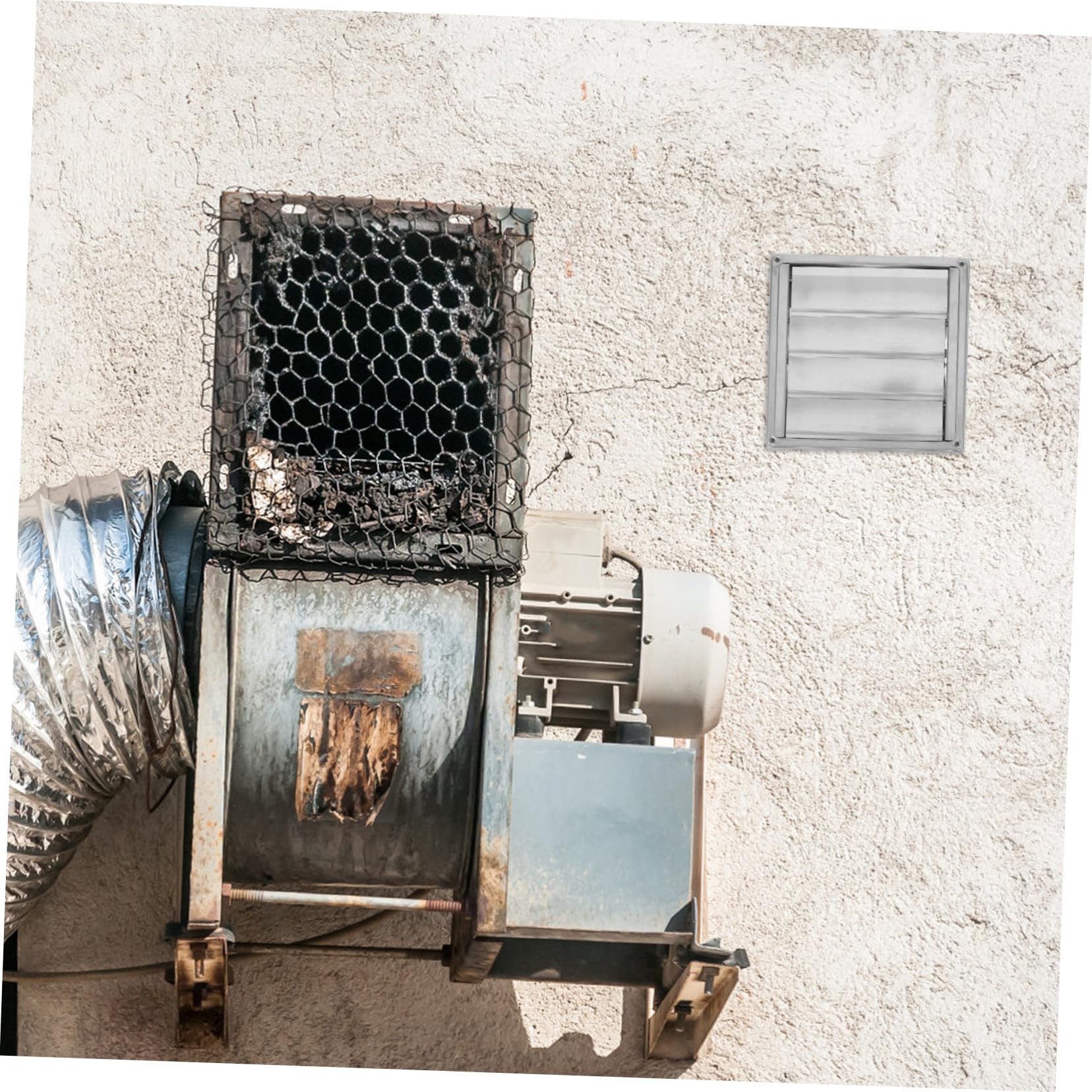 SEWACC Rejilla de Ventilación de Acero Inoxidable con Malla y Louvers Ajustables Cubierta Resistente la Lluvia para Pared Exterior Hogar Oficina y Baño Protección Contra Humedad y Flujo