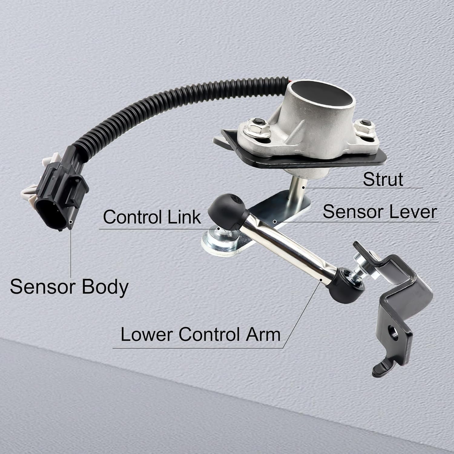53820-1LA2A Rear Side Suspension Height Level Sensor for 2011-2013 Infiniti QX56 for 2014-2024 Infiniti QX80 for 2017-2023 Nissan Armada Air Suspension Ride Height Level Sensor Replace 538201LA2A