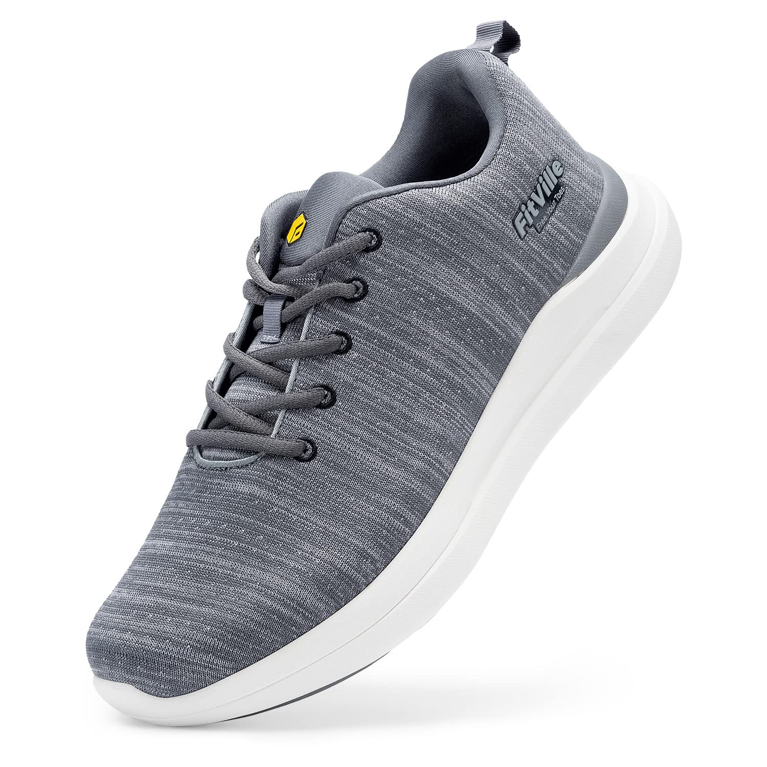 FitVilleMen's Extra Wide Walking Shoes Comfortable Sneakers with Arch Support for Plantar Fasciitis - ArchPower FlyWave