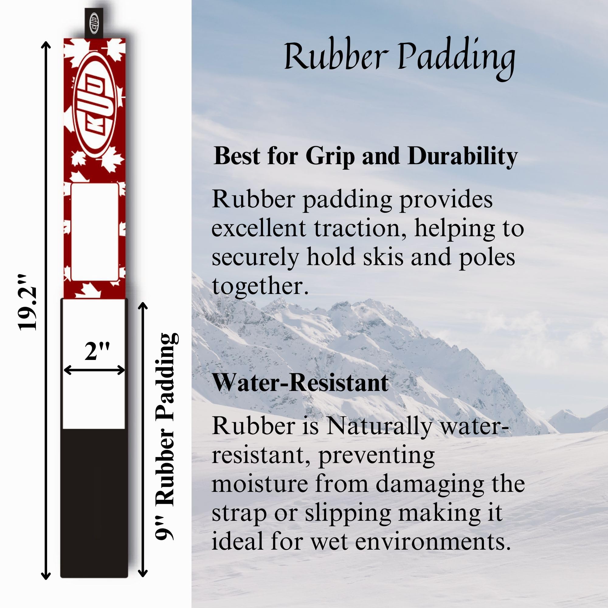 Pangdapengpeng Lot De 6 Sangles De Ski Réglables – 48x5 Cm, Fixation Ski Ultra-pratique, Bandes Avec Coussinets EVA Pour Protéger Skis, Bâtons Et Matos De Glisse