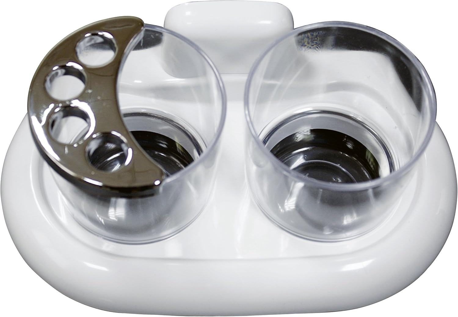 MSV Wall Toothbrush Holder Basic in White, 25 x 25 x 5 cm