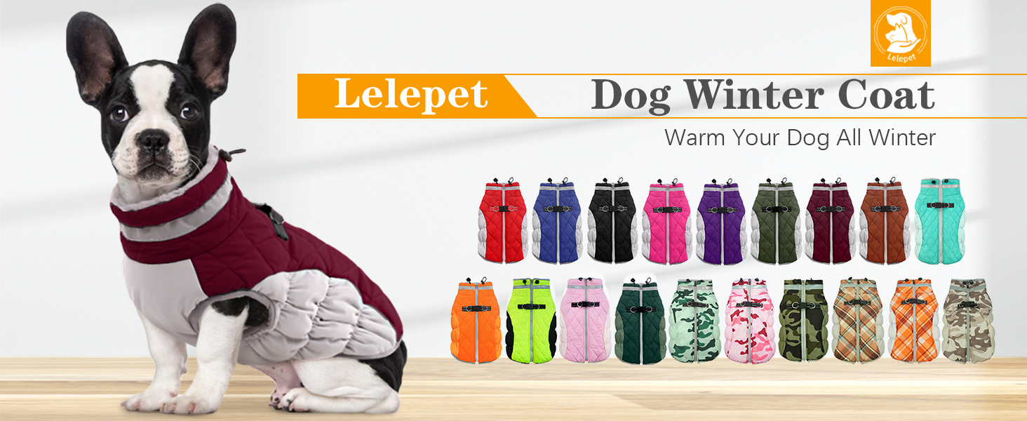 Amazon.com : Lelepet Dog Coat Warm Dog Winter Coat Waterproof Dogs