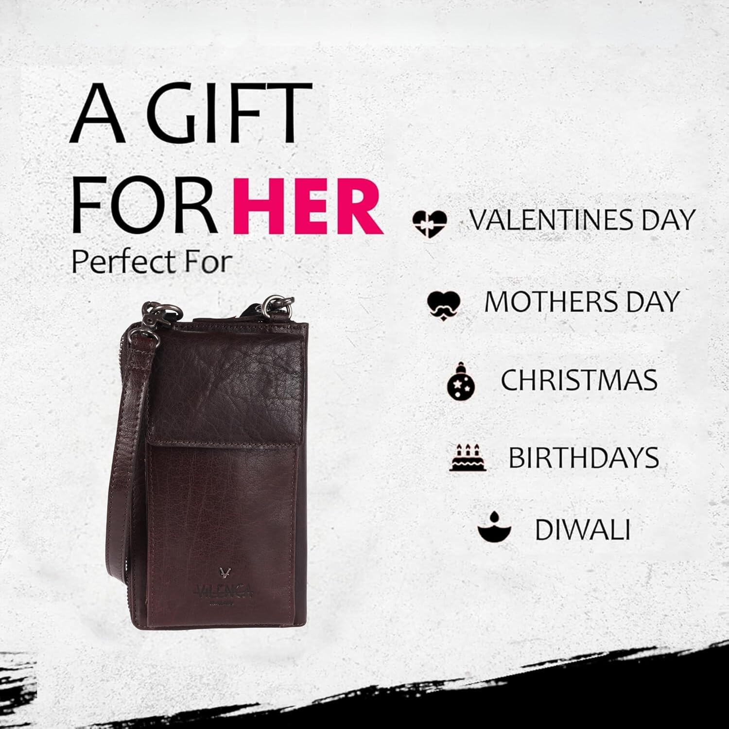 Genuine Leather Small Leather Crossbody Bags For Women Cell Phone Purse, Trendy Casual with adjustable strap